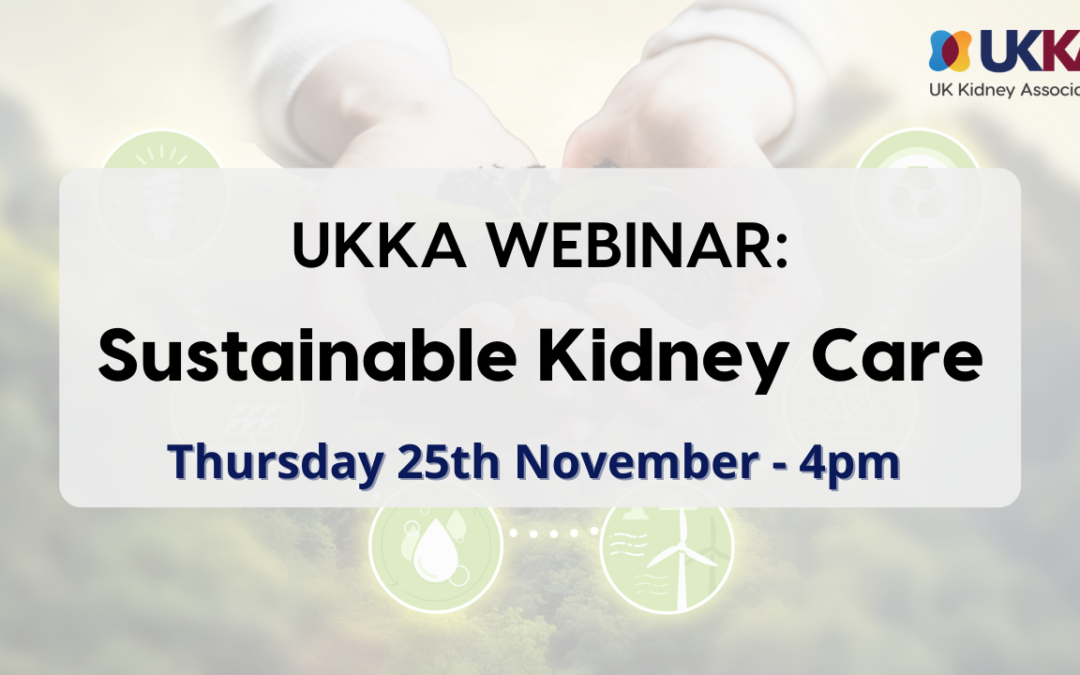 UKKA webinar on Sustainable Kidney Care