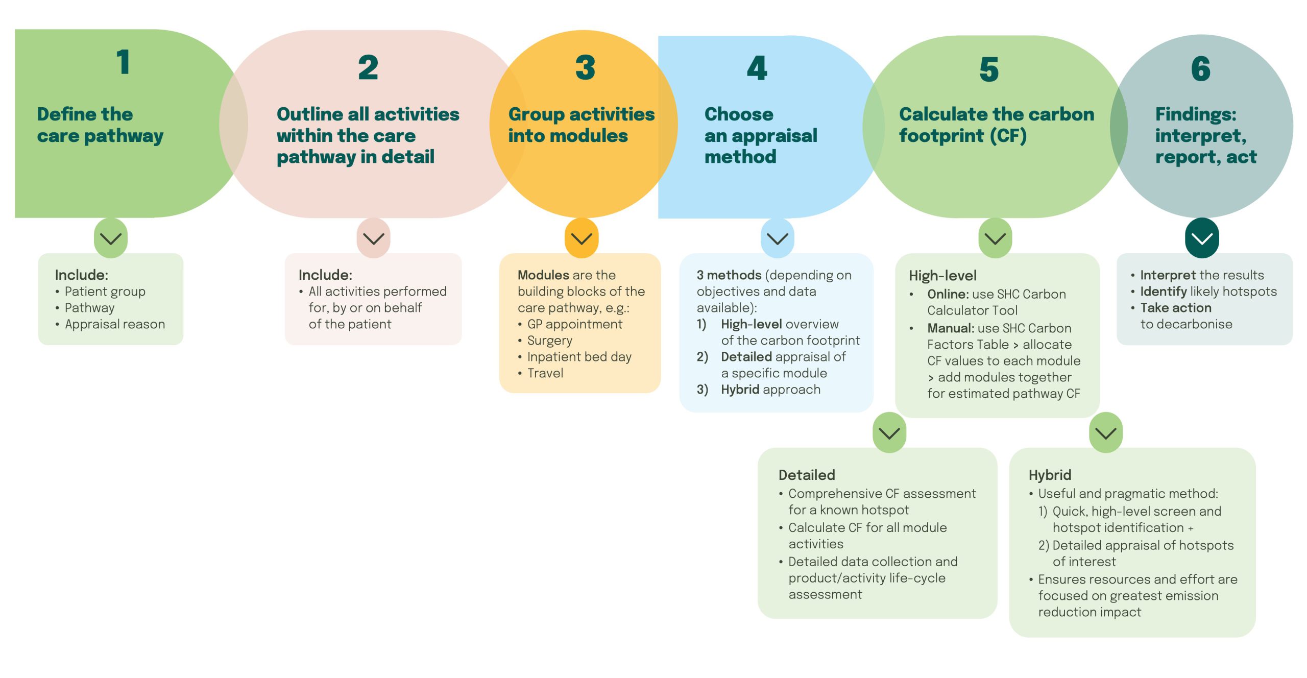 Six-step care pathway assessment process